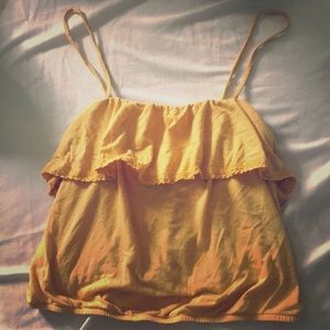 Yellow American Eagle crop top